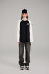 ICS Raglan Sleeve Contrast Color Long Sleeve T-shirt
